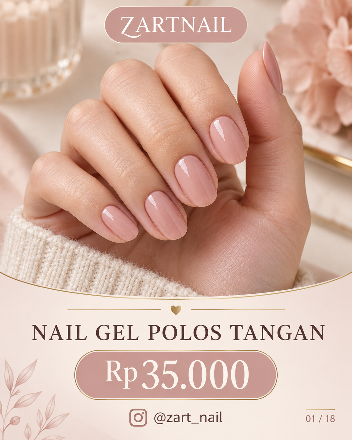 Hasil nail art Zart Nail
